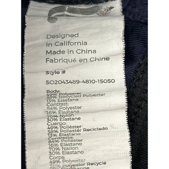 Fabletics Mens Navy Blue Black Performance Shorts Size XL Zipper Pockets - Picture 4 of 5